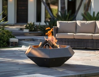 Heptagonal Fire Pit. DXF, SVG files for laser, plasma cutting