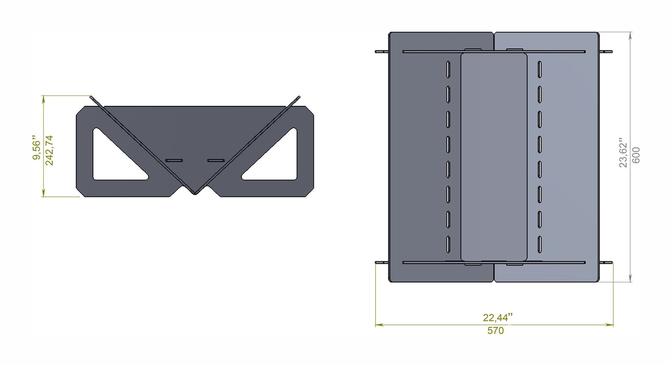 Quadro Light 23" Fire Pit. DXF files for laser, plasma cutting. Фото 9