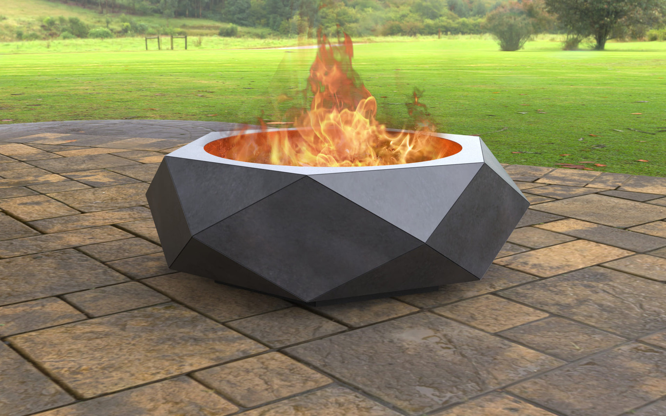Volumetric Hexagon Fire Pit. DXF, SVG files for laser, plasma cutting. Фото 4