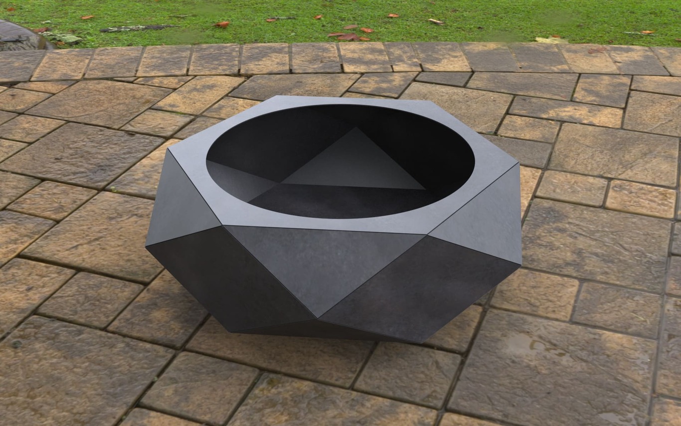 Volumetric Hexagon Fire Pit. DXF, SVG files for laser, plasma cutting. Фото 6