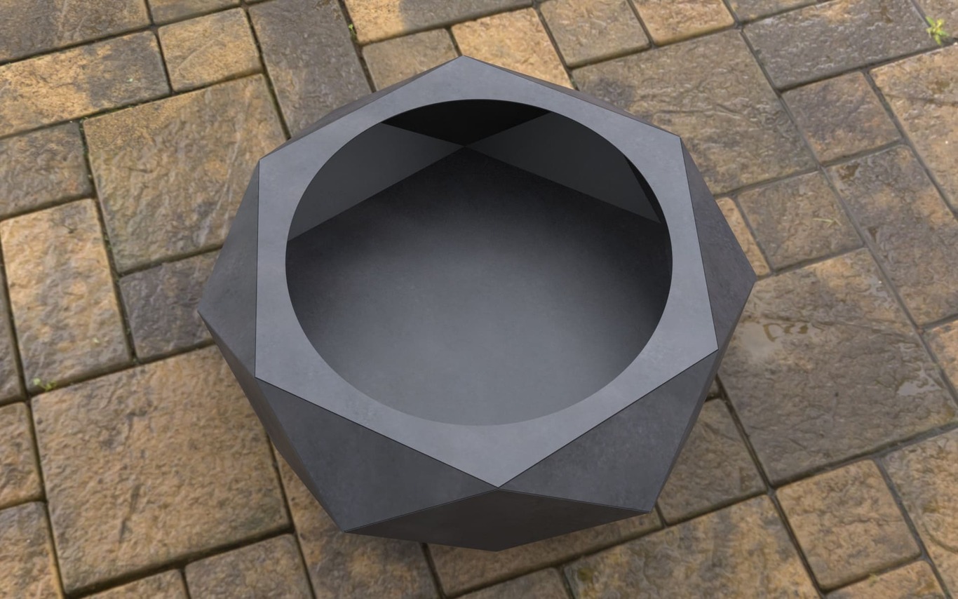 Volumetric Hexagon Fire Pit. DXF, SVG files for laser, plasma cutting. Фото 7