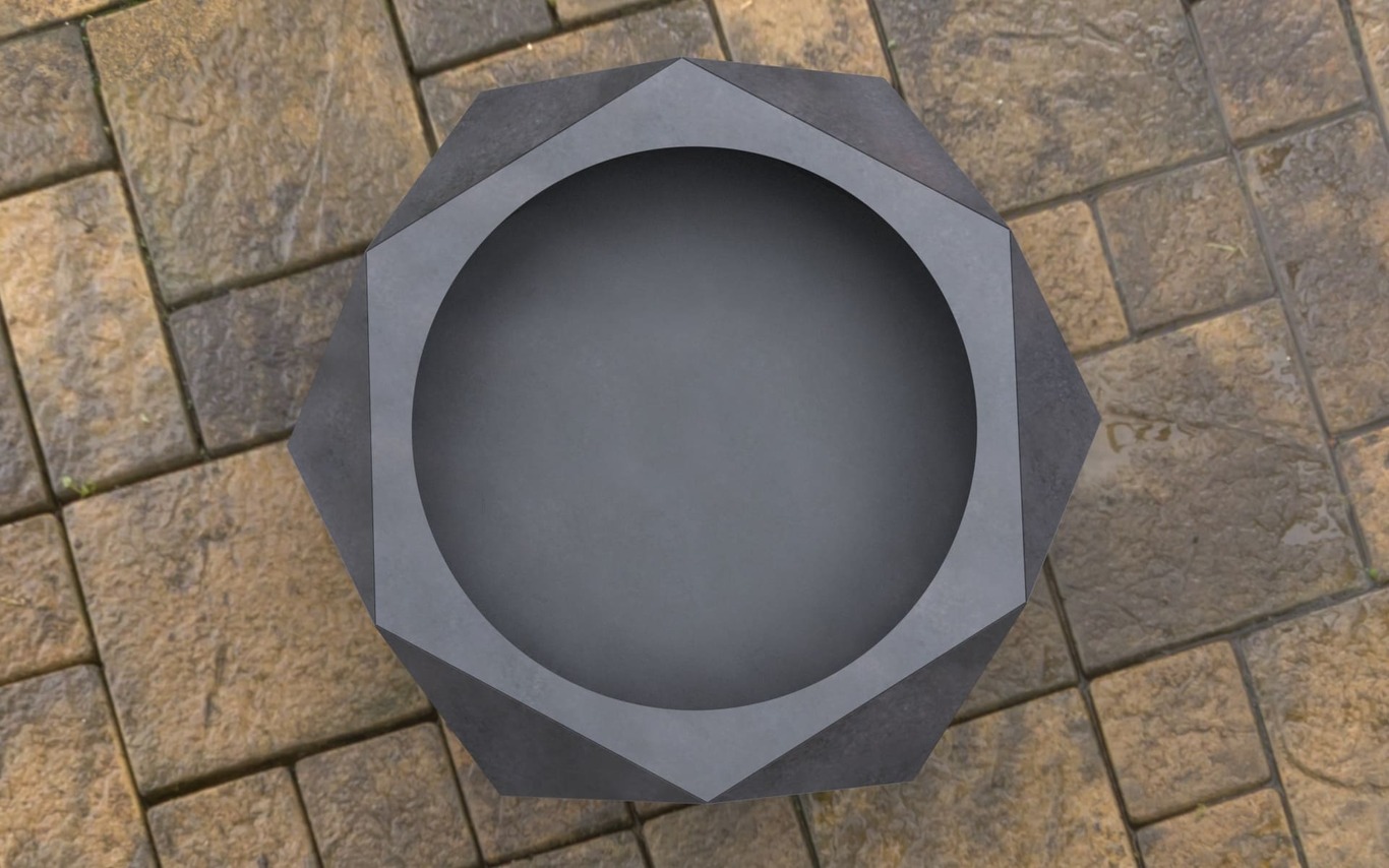 Volumetric Hexagon Fire Pit. DXF, SVG files for laser, plasma cutting. Фото 8