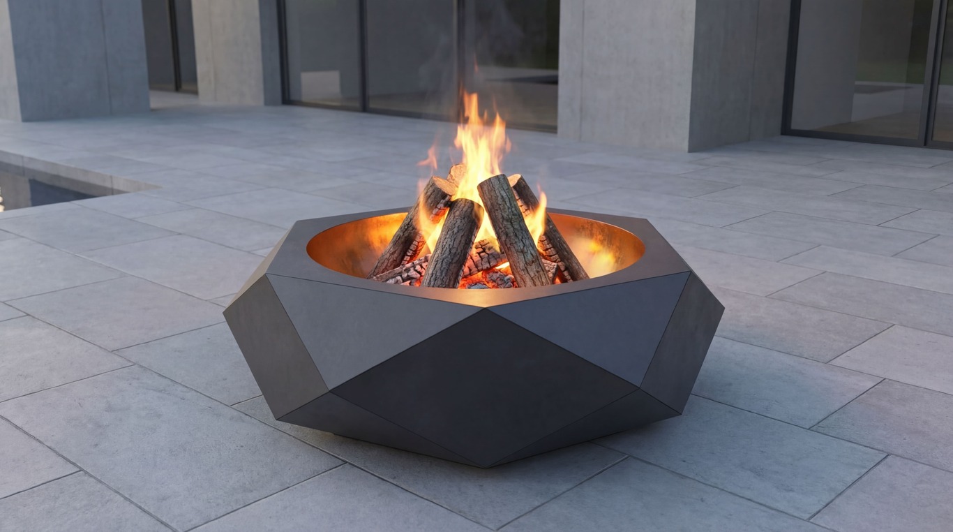 Volumetric Hexagon Fire Pit. DXF, SVG files for laser, plasma cutting. Фото 2