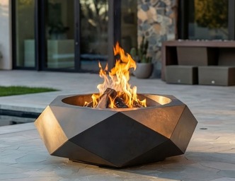 Volumetric Hexagon Fire Pit. DXF, SVG files for laser, plasma cutting