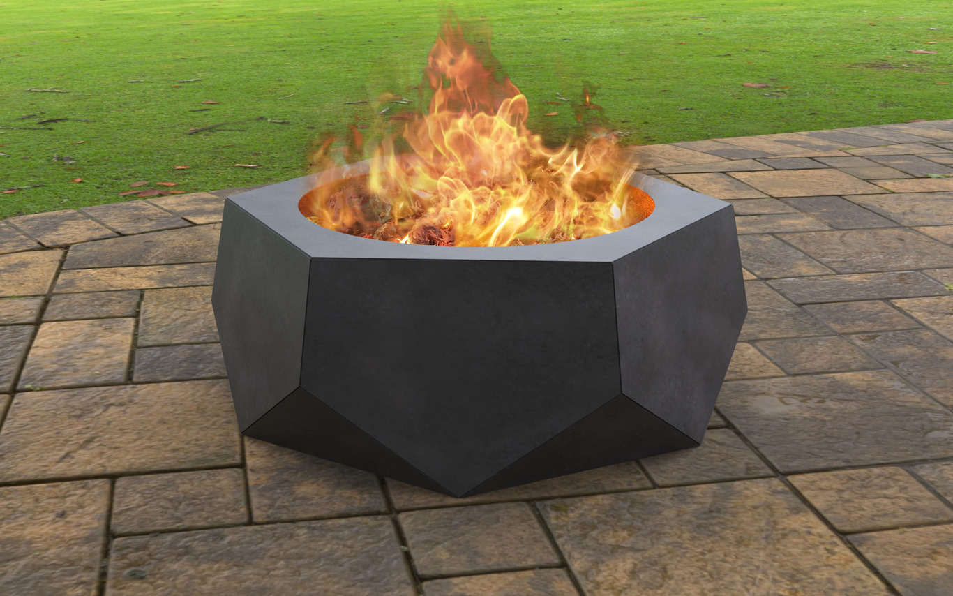 Volumetric Hexagon Fire Pit V2. DXF, SVG files for laser, plasma cutting. Фото 2