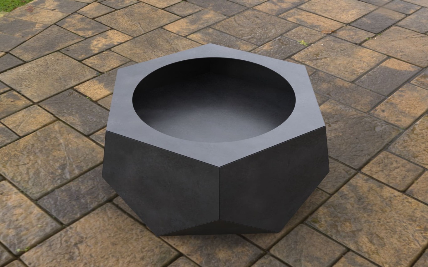 Volumetric Hexagon Fire Pit V2. DXF, SVG files for laser, plasma cutting. Фото 5