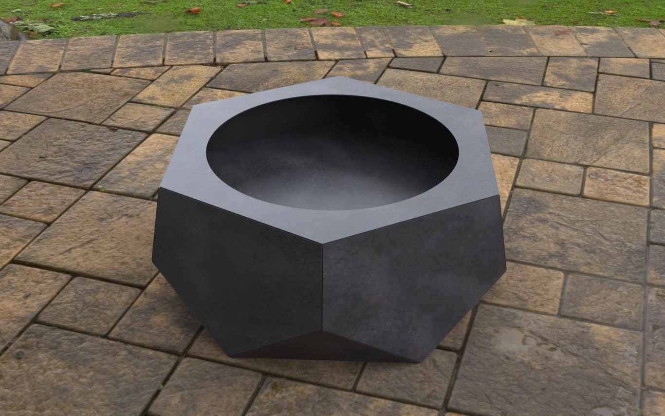 Volumetric Hexagon Fire Pit V2. DXF, SVG files for laser, plasma cutting. Фото 7
