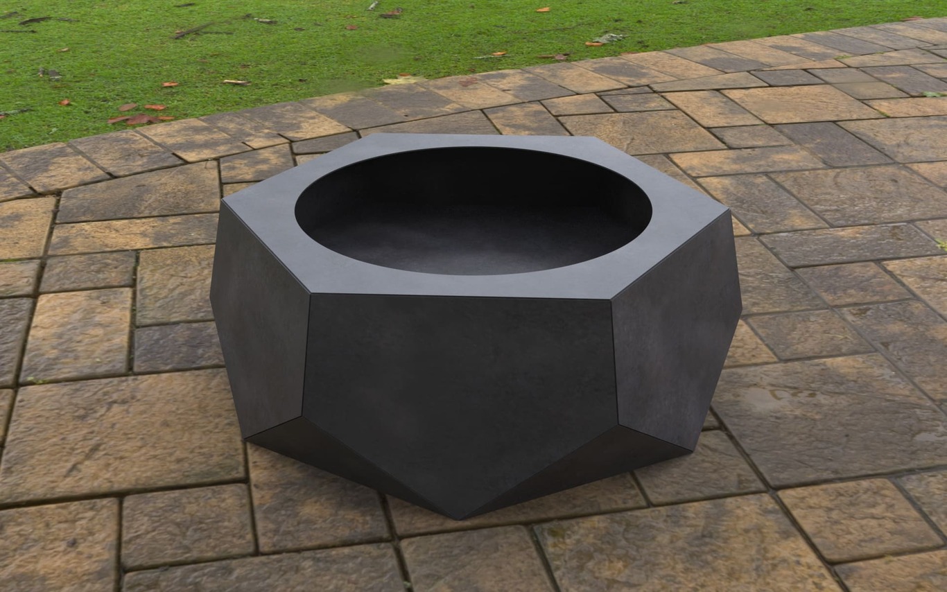 Volumetric Hexagon Fire Pit V2. DXF, SVG files for laser, plasma cutting. Фото 8
