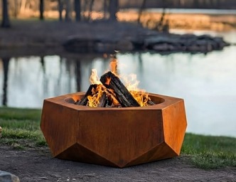 Volumetric Hexagon Fire Pit V2. DXF, SVG files for laser, plasma cutting