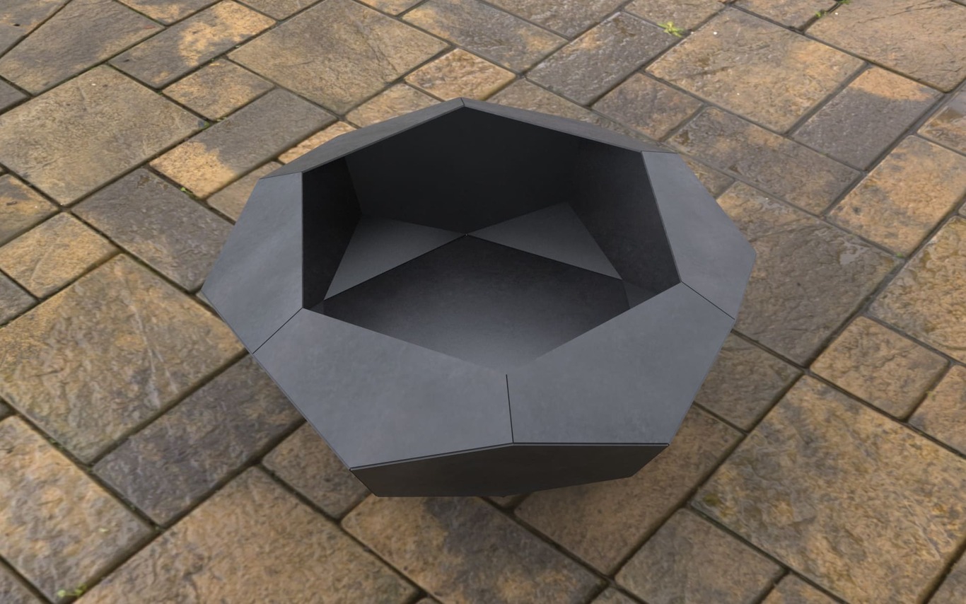 Volumetric Hexagon Fire Pit V3. DXF, SVG files for laser, plasma cutting. Фото 5