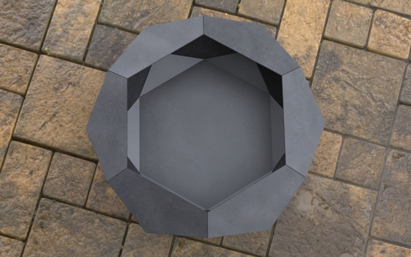 Volumetric Hexagon Fire Pit V3. DXF, SVG files for laser, plasma cutting. Фото 6
