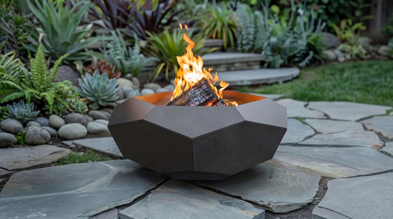 Volumetric Hexagon Fire Pit V3. DXF, SVG files for laser, plasma cutting