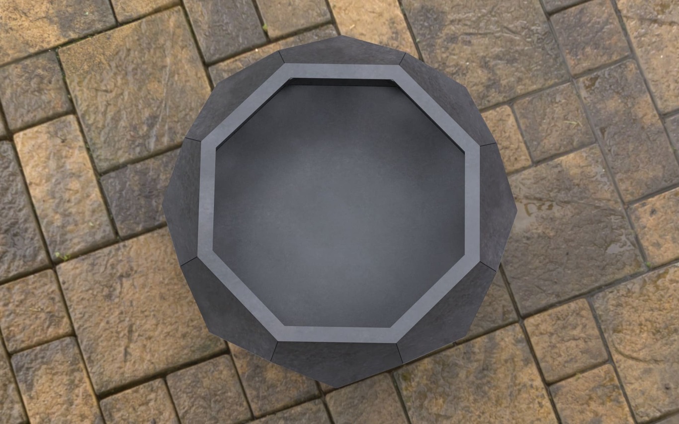 Volumetric Octagon Fire Pit. DXF, SVG files for laser, plasma cutting. Фото 8