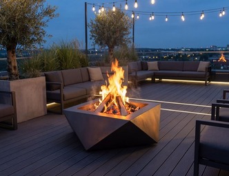 Volumetric Square Fire Pit. DXF, SVG files for laser, plasma cutting