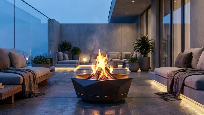 Modern New Fire Pit. DXF, SVG files for laser, plasma cutting