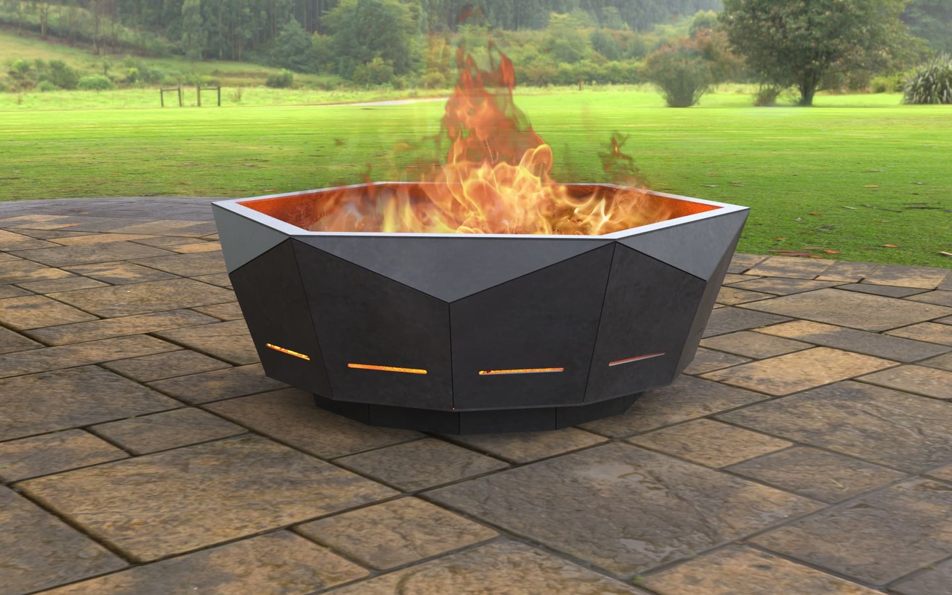 Modern New Fire Pit. DXF, SVG files for laser, plasma cutting. Фото 3