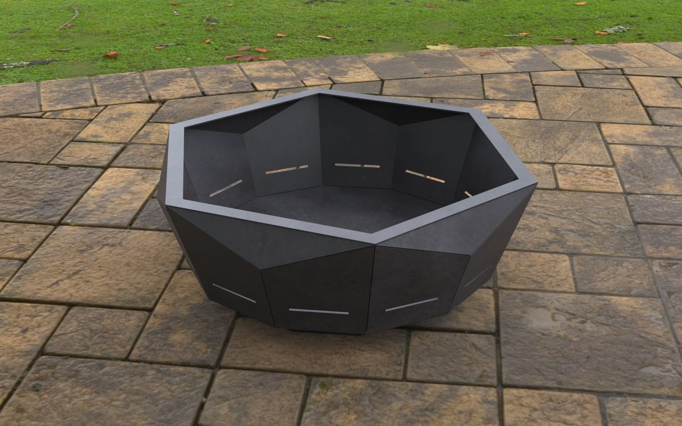 Modern New Fire Pit. DXF, SVG files for laser, plasma cutting. Фото 4