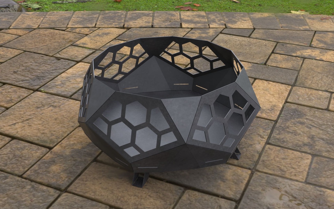 Braciere Nuovo Moderno V2. File DXF, SVG per taglio laser, plasma. Фото 6