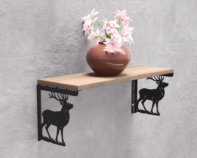 Deer Shelving Bracket. DXF, SVG files for plasma, laser cutting. Shelf Supports