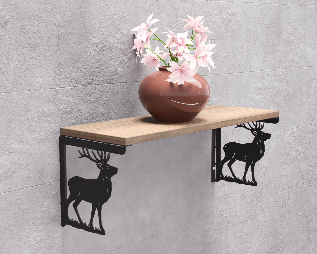Deer Shelving Bracket. DXF, SVG files for plasma, laser cutting. Shelf Supports