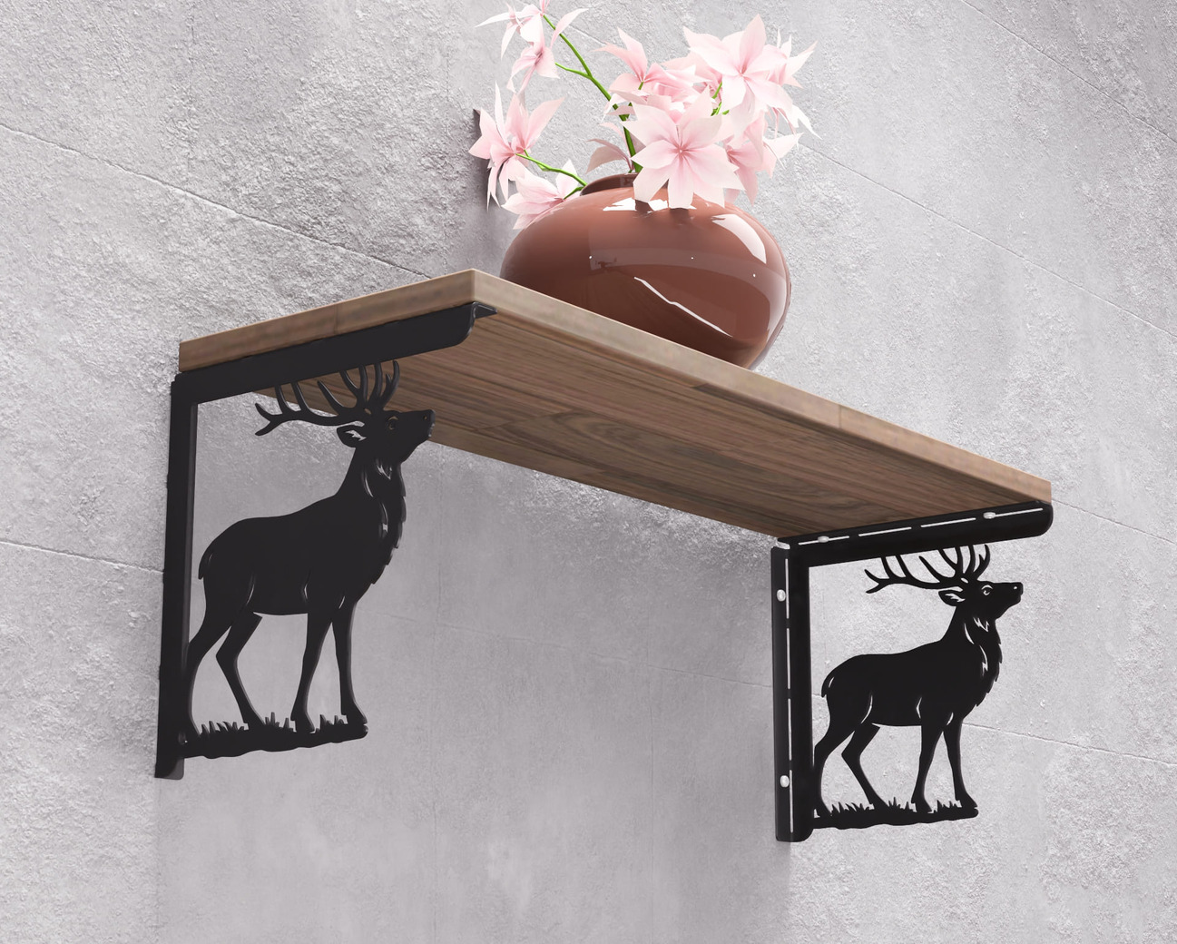 Deer Shelving Bracket. DXF, SVG files for plasma, laser cutting. Shelf Supports. Фото 2