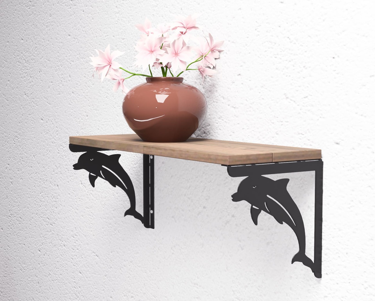 Dolphin Shelf Bracket. DXF, SVG files for plasma, laser cutting. Shelving Bracket. Фото 8