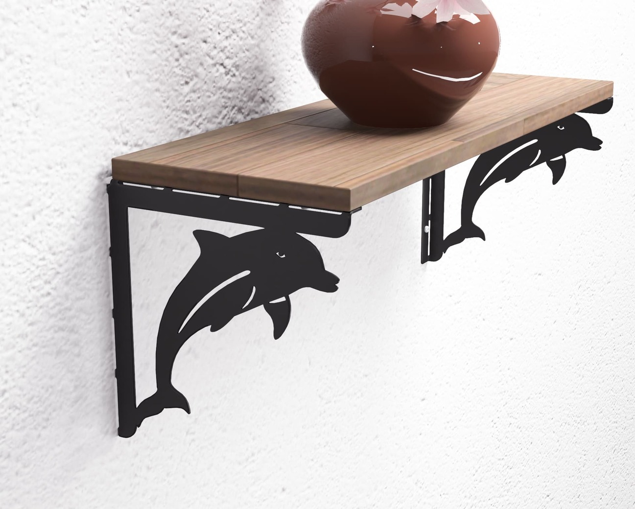 Dolphin Shelf Bracket. DXF, SVG files for plasma, laser cutting. Shelving Bracket. Фото 6