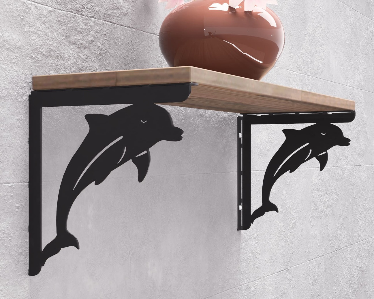 Dolphin Shelf Bracket. DXF, SVG files for plasma, laser cutting. Shelving Bracket. Фото 7