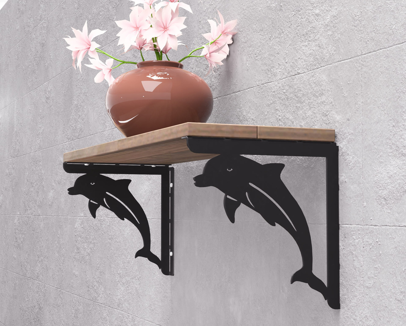 Dolphin Shelf Bracket. DXF, SVG files for plasma, laser cutting. Shelving Bracket. Фото 10