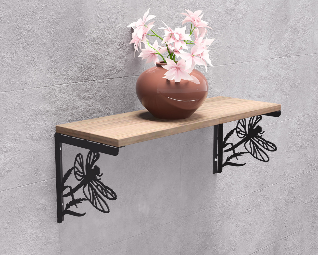 Dragonfly Shelf Bracket. DXF, SVG files for plasma, laser cutting. Shelving Bracket. Фото 3