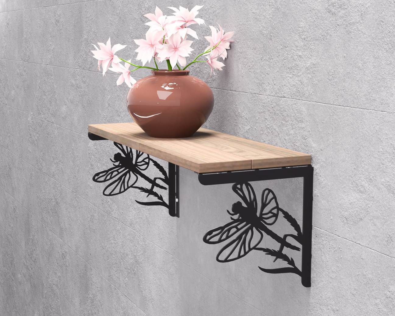 Dragonfly Shelf Bracket. DXF, SVG files for plasma, laser cutting. Shelving Bracket. Фото 2
