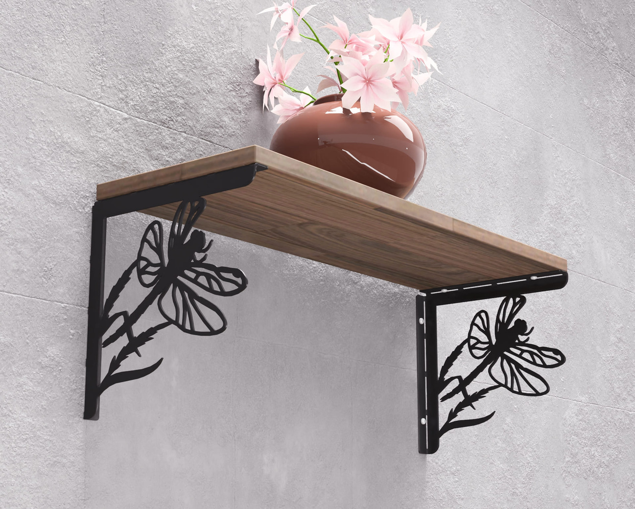 Dragonfly Shelf Bracket. DXF, SVG files for plasma, laser cutting. Shelving Bracket. Фото 6