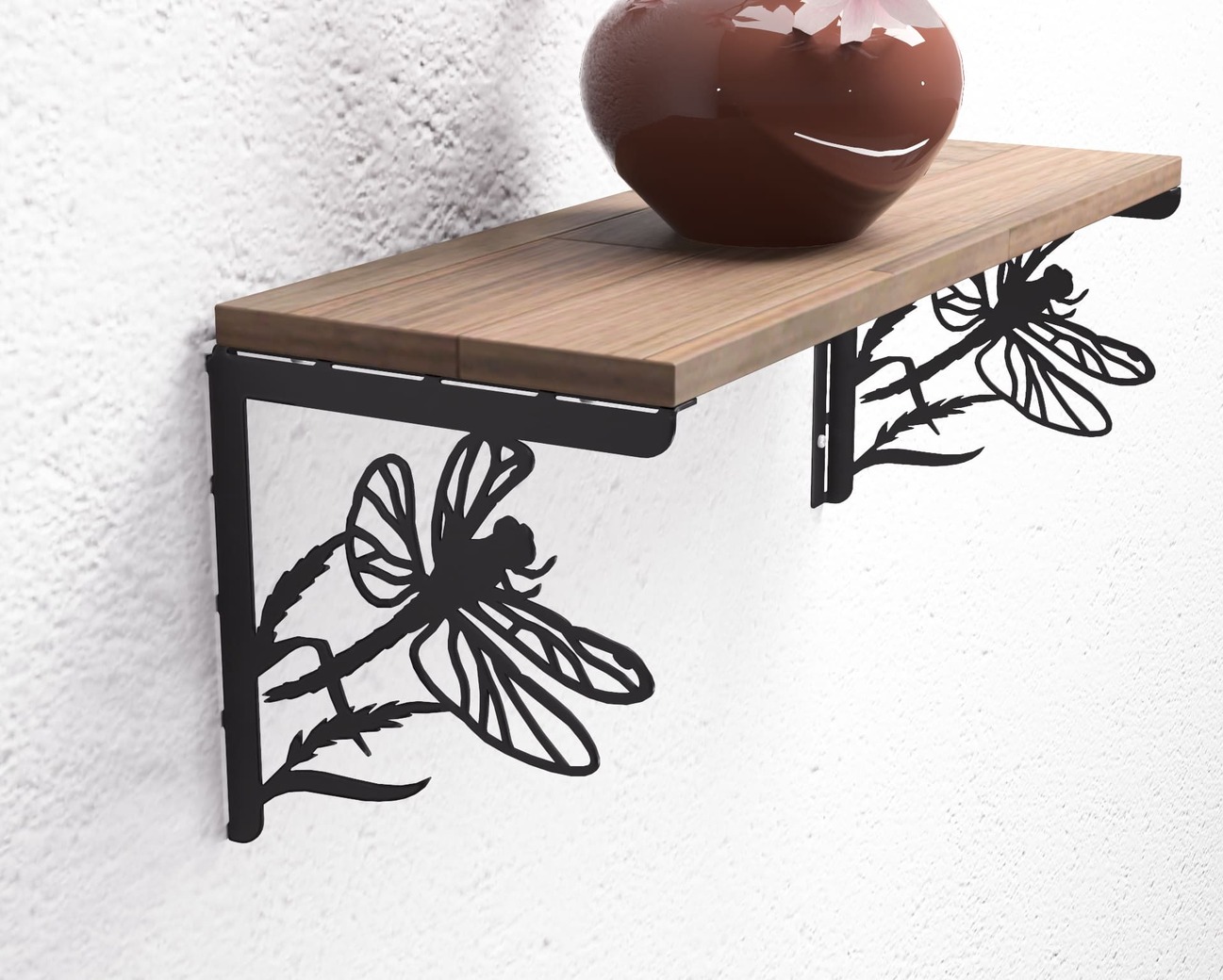 Dragonfly Shelf Bracket. DXF, SVG files for plasma, laser cutting. Shelving Bracket. Фото 7