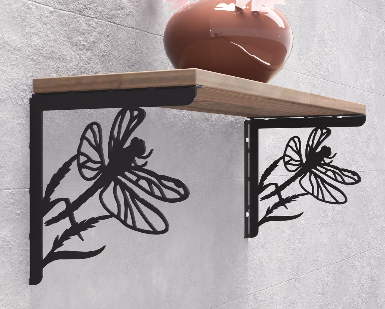 Dragonfly Shelf Bracket. DXF, SVG files for plasma, laser cutting. Shelving Bracket. Фото 8