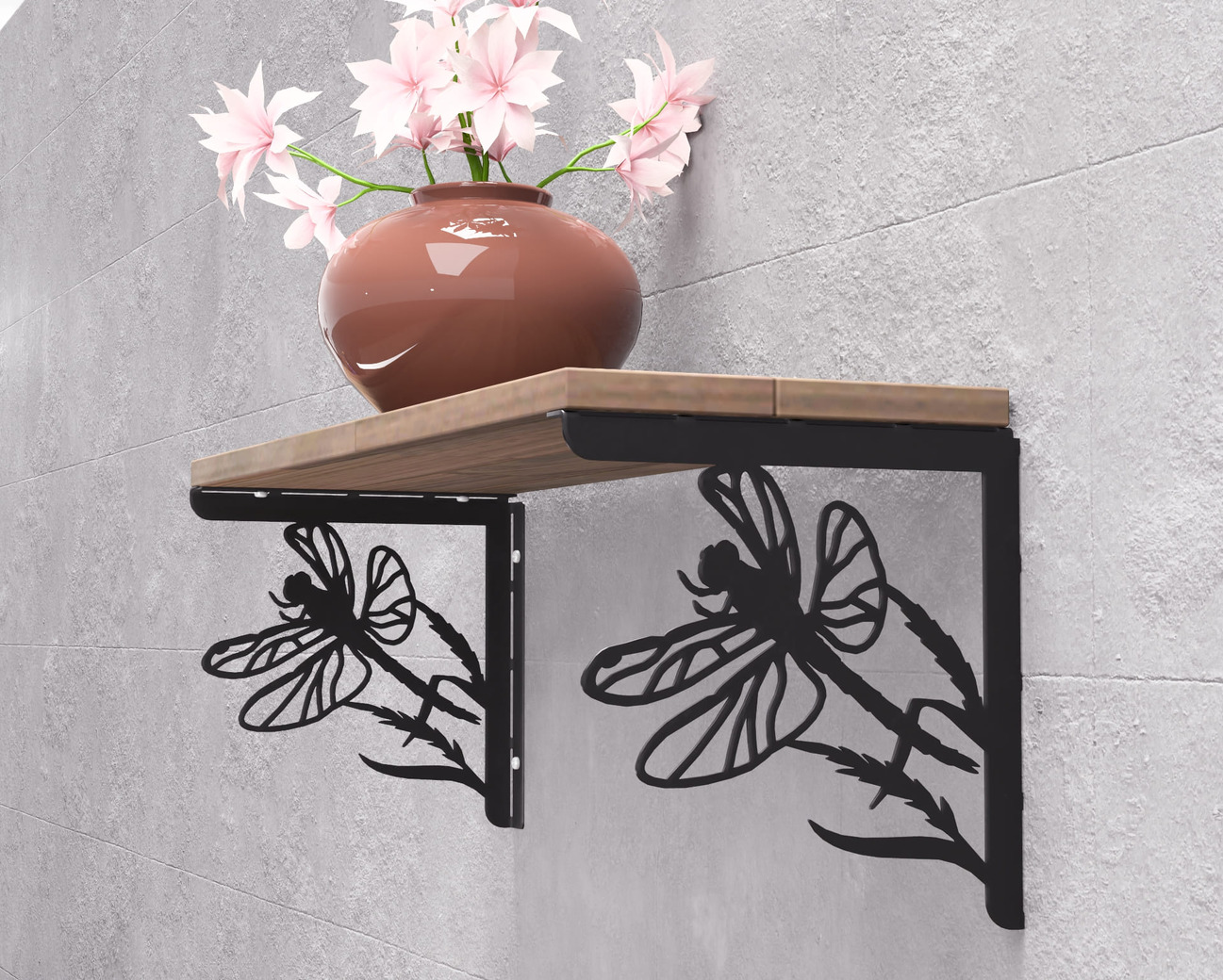 Dragonfly Shelf Bracket. DXF, SVG files for plasma, laser cutting. Shelving Bracket. Фото 10
