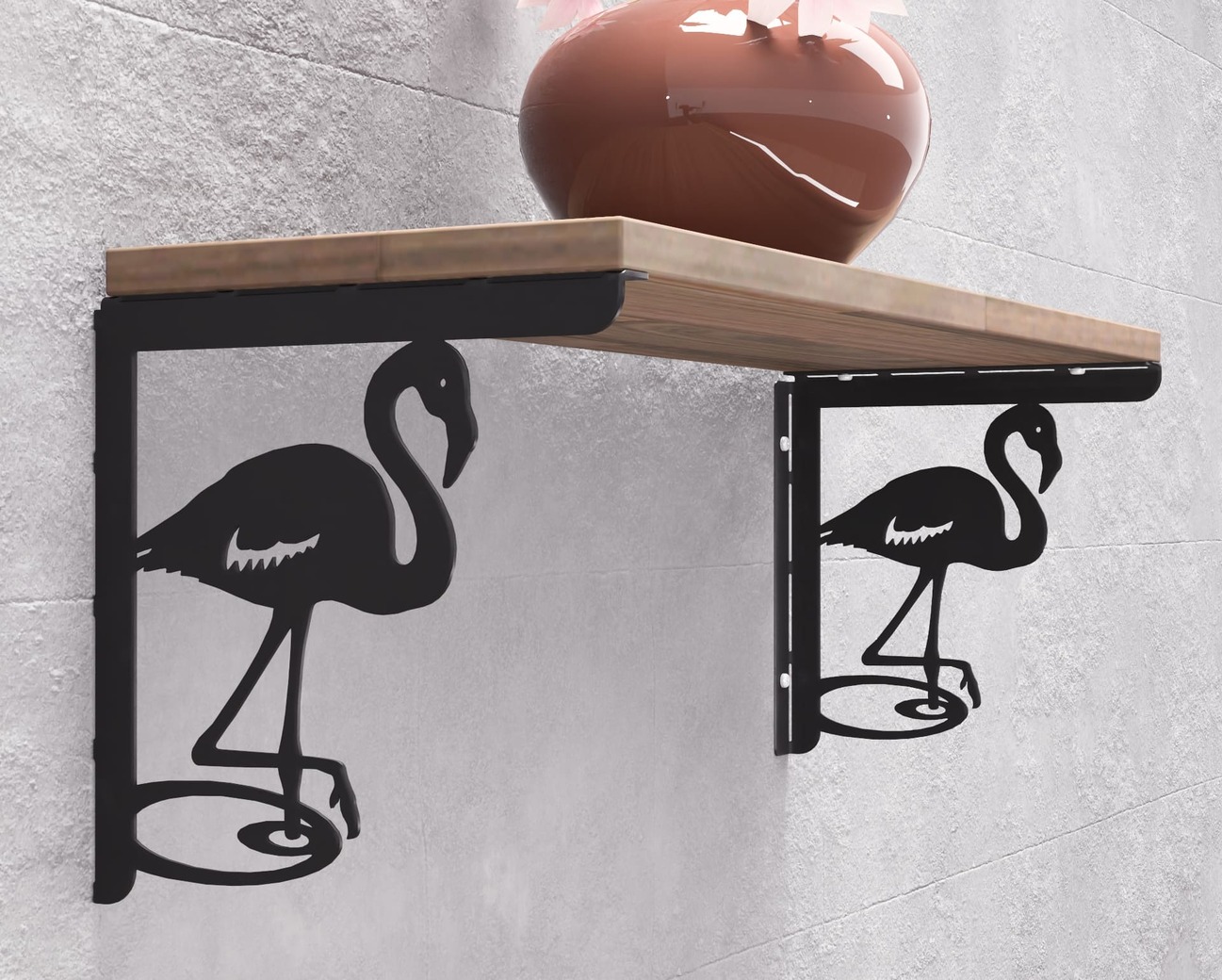 Suport raft Flamingo. Fișiere DXF, SVG pentru tăiere cu plasmă și laser. Suport pentru raft. Фото 7