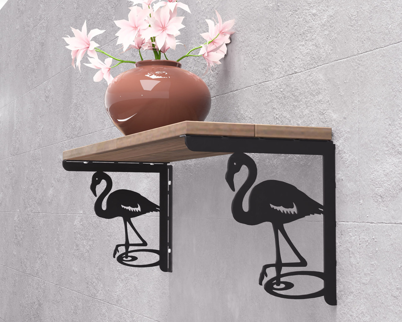 Suport raft Flamingo. Fișiere DXF, SVG pentru tăiere cu plasmă și laser. Suport pentru raft. Фото 10