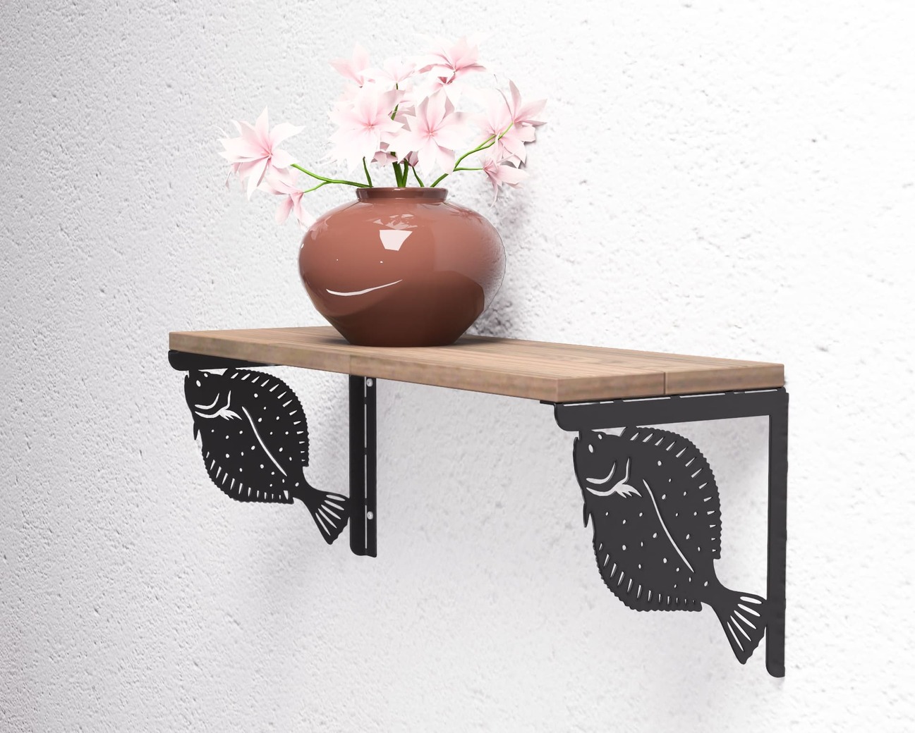 Flounder Shelf Bracket. DXF, SVG files for plasma, laser cutting. Shelving Bracket. Фото 7