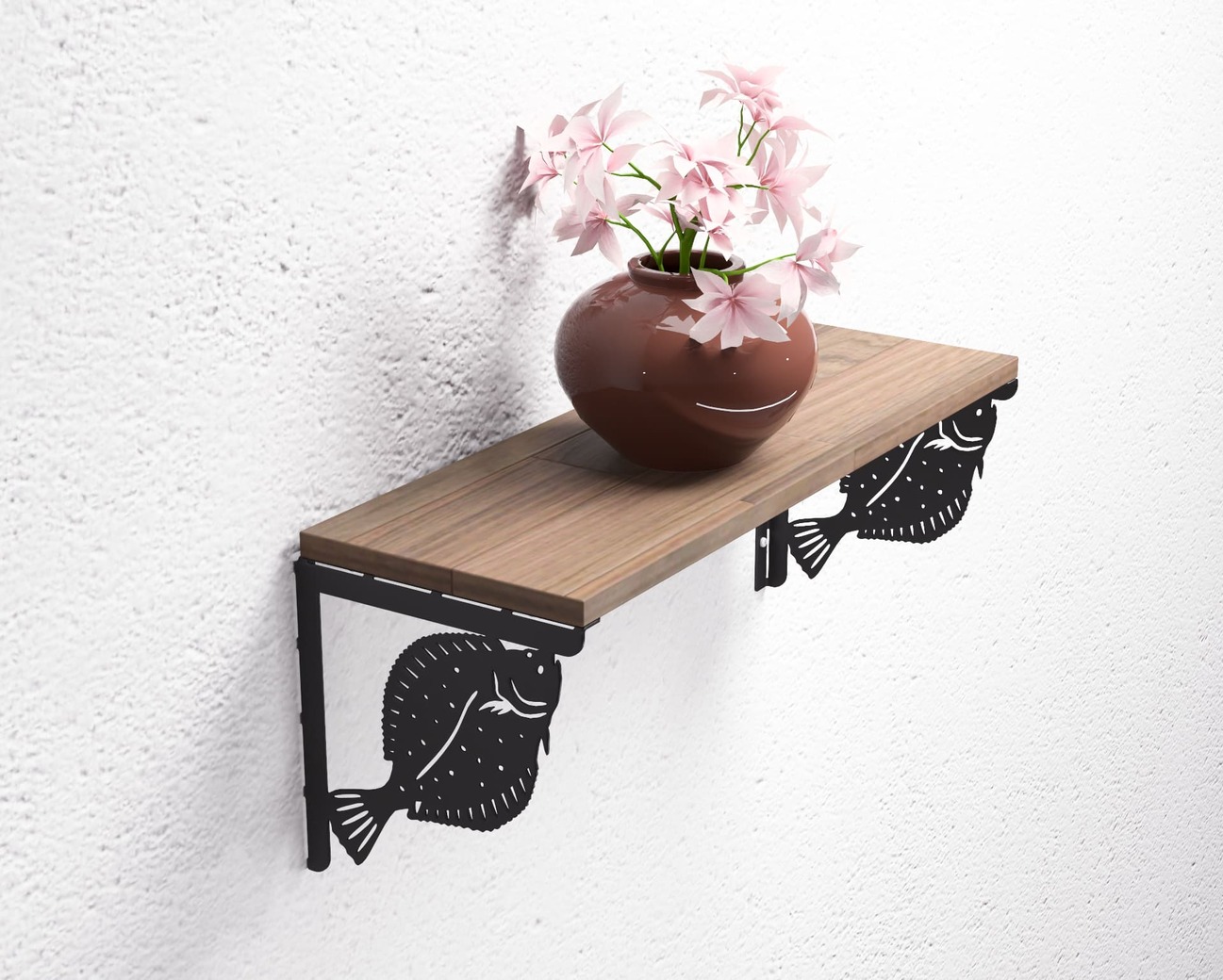 Flounder Shelf Bracket. DXF, SVG files for plasma, laser cutting. Shelving Bracket. Фото 5