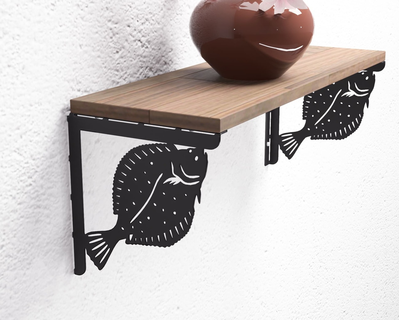 Flounder Shelf Bracket. DXF, SVG files for plasma, laser cutting. Shelving Bracket. Фото 6