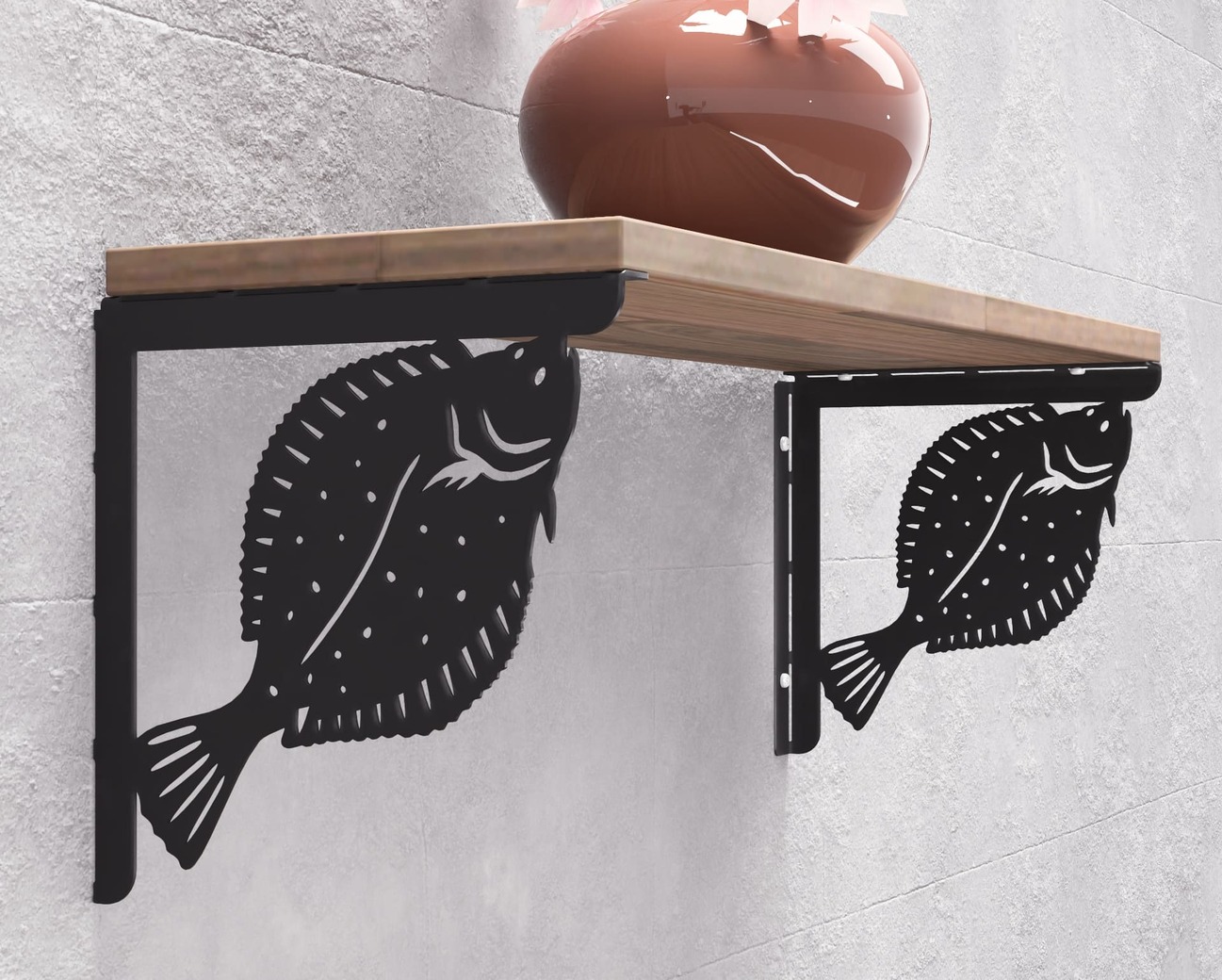 Flounder Shelf Bracket. DXF, SVG files for plasma, laser cutting. Shelving Bracket. Фото 8