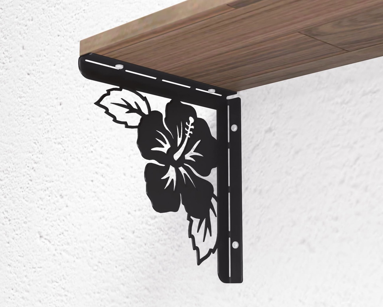 Hibiscus Shelf Bracket. DXF, SVG files for plasma, laser cutting. Shelving Bracket. Фото 9