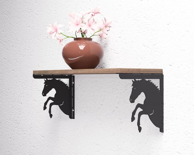 Horse Profile Shelf Bracket. DXF, SVG files for plasma, laser cutting. Shelving Bracket