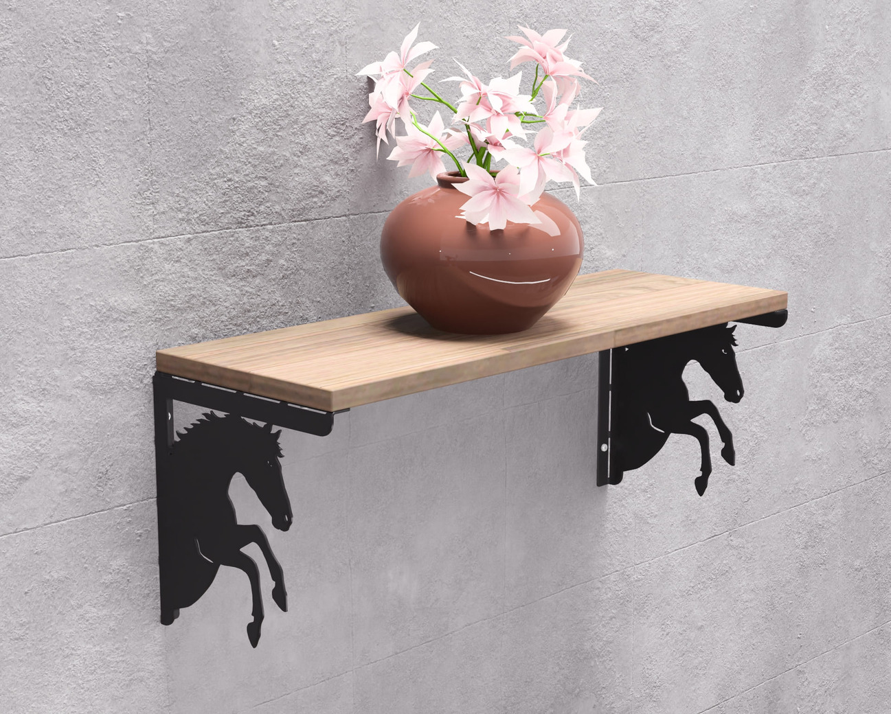 Horse Profile Shelf Bracket. DXF, SVG files for plasma, laser cutting. Shelving Bracket. Фото 4