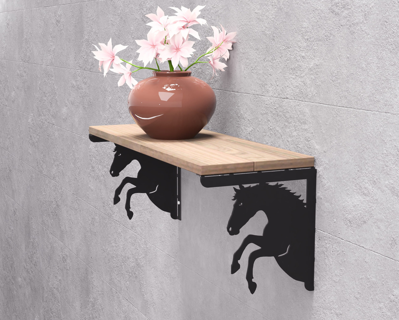 Horse Profile Shelf Bracket. DXF, SVG files for plasma, laser cutting. Shelving Bracket. Фото 3