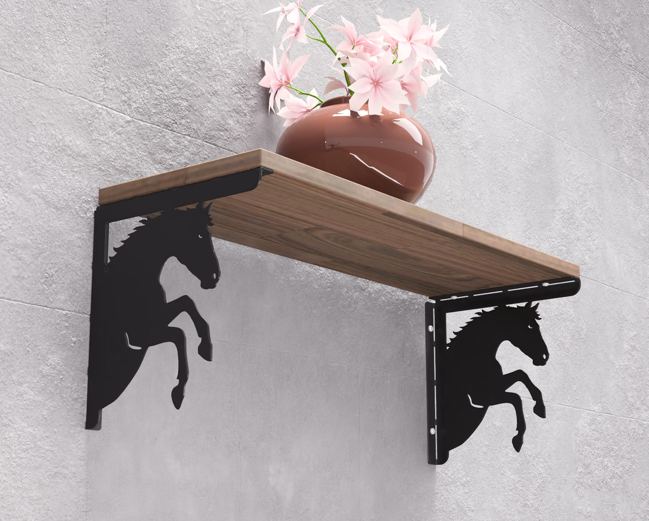 Horse Profile Shelf Bracket. DXF, SVG files for plasma, laser cutting. Shelving Bracket. Фото 2