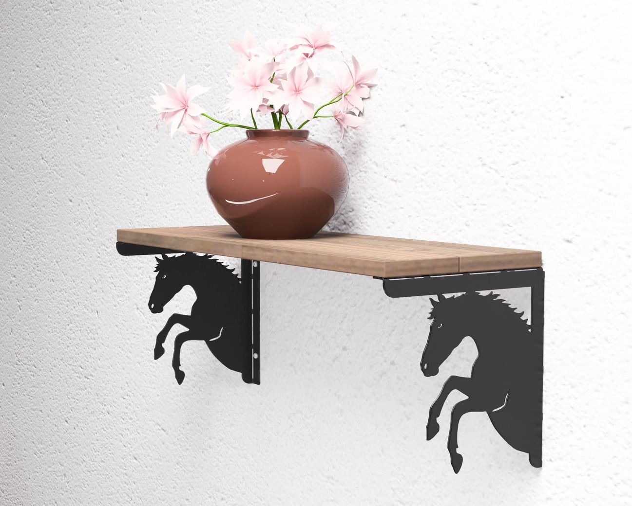 Horse Profile Shelf Bracket. DXF, SVG files for plasma, laser cutting. Shelving Bracket. Фото 6