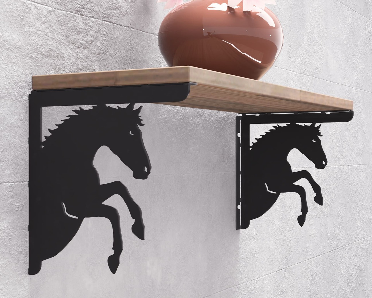 Horse Profile Shelf Bracket. DXF, SVG files for plasma, laser cutting. Shelving Bracket. Фото 8