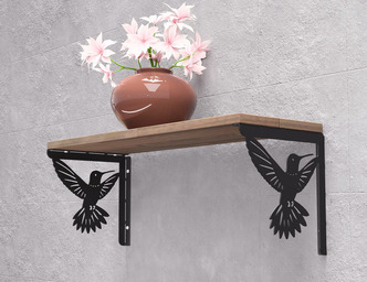 Hummingbird Shelf Bracket. DXF, SVG files for plasma, laser cutting. Shelving Bracket