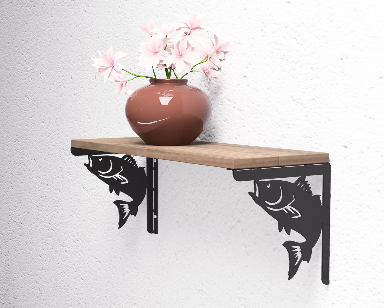 Redfish Shelf Bracket. DXF, SVG files for plasma, laser cutting. Shelf Support. Фото 5